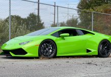 Lamborghini Huracan LP-610 Verde Green with Gloss Black VR Forged D04 Wheels