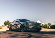 Dodge Charger with Black D05 VR Forged Wheels Photoshoot