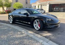 Porsche Taycan 4S Black with 22-Inch D10 Forged Wheels