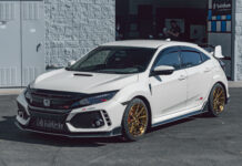 Championship White Civic Type-R with VR Forged D03-R Brushed Gold Wheels
