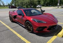 Red Mist Metallic Corvette C8 with Bronze D01 VR Forged Wheels