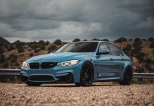 BMW M3 F80 Yas Marina Blue with Matte Black VR Forged D03-R Wheels