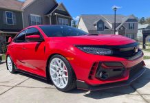Red on White – Honda Civic Type-R with VR Forged D09 Monoblock Wheels