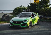 Slime Green Honda Civic Type-R with D03-R Forged Wheels
